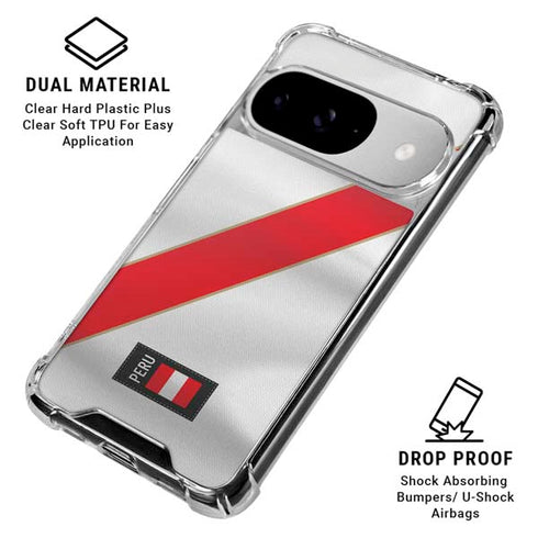 Peru Soccer Flag Google Pixel 10 Clear Case